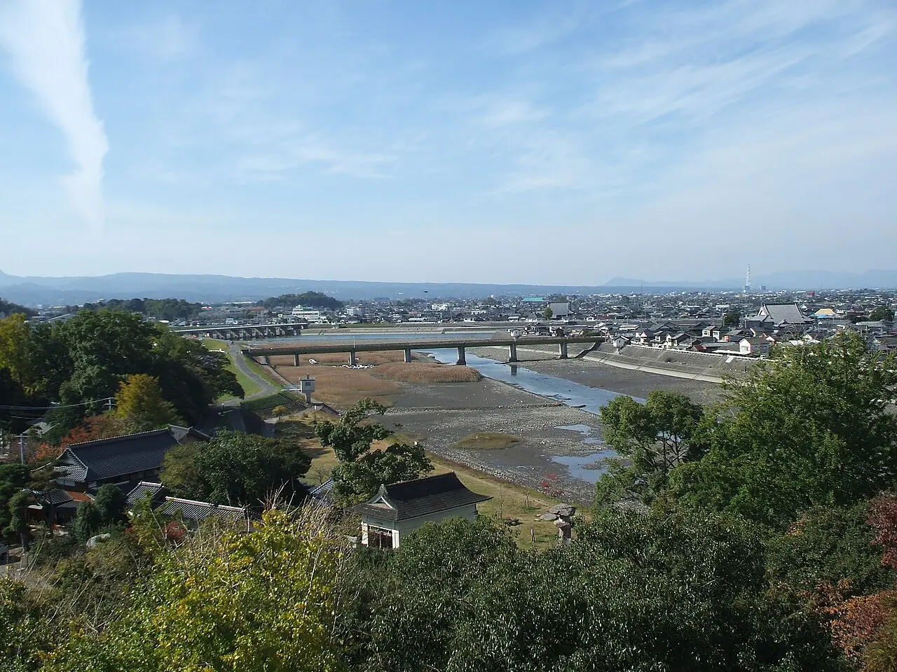 上毛町:山国川
