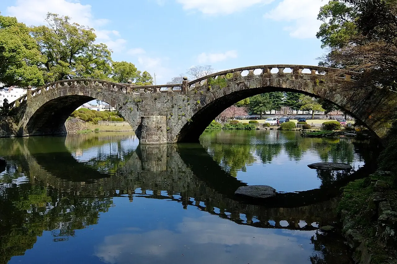 諫早市：眼鏡橋（諫早公園内）